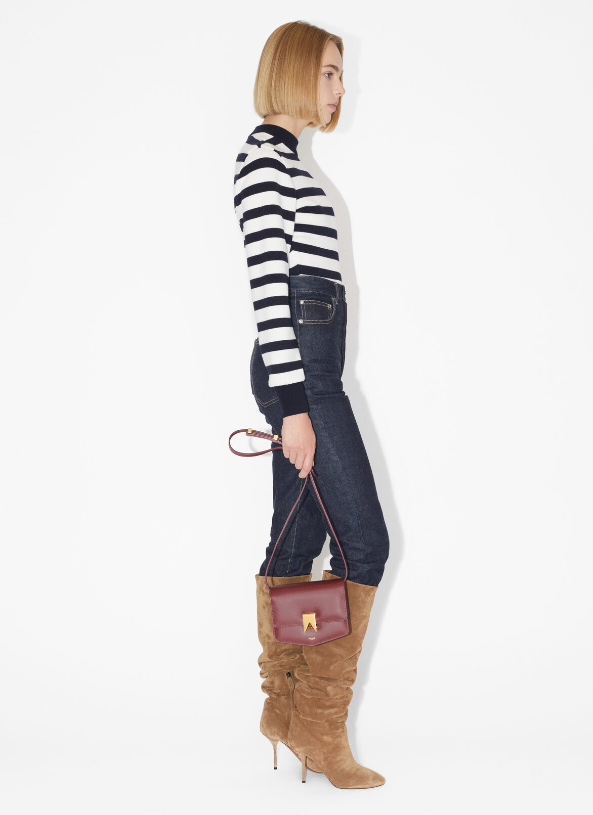 Le Papa small bag in calfskin ALAÏA RED LE PAPA SMALL BAG IN CALFSKIN
